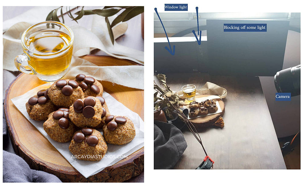 Behind The Scenes: Photographing Cookies and Tea with Natural Light