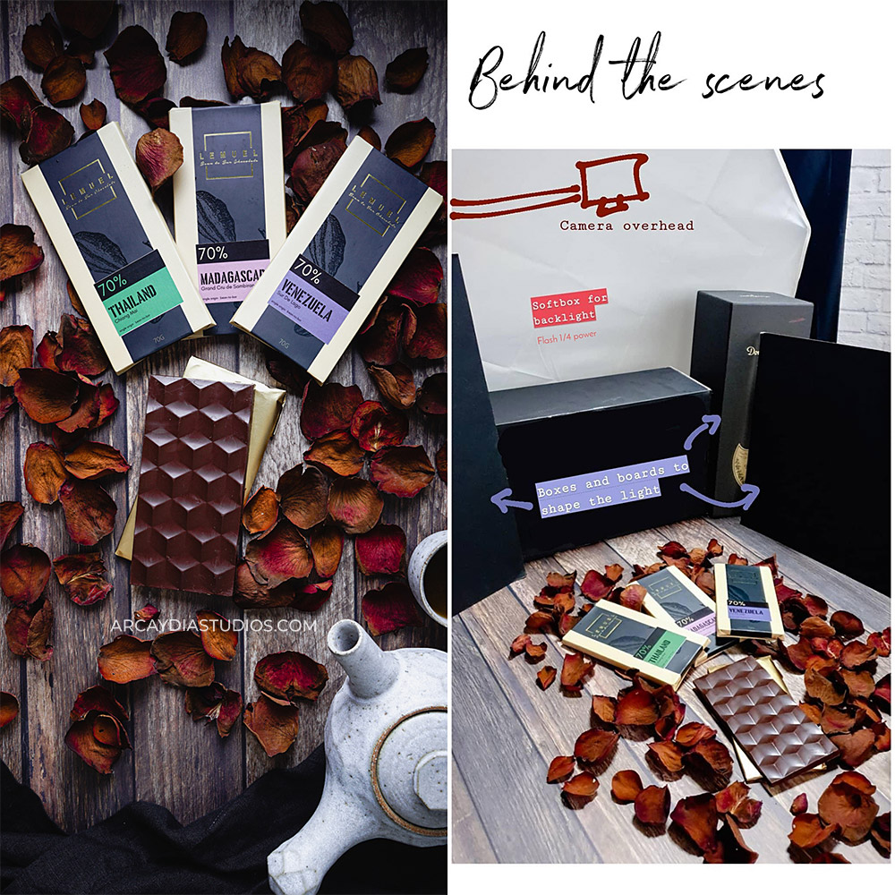 Behind The Scenes: Photographing a Textured Chocolate Bar